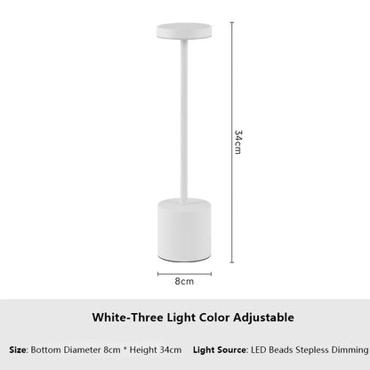 Elegant Touch Sensor LED Table Lamp - Rechargeable & Dimmable - Volaia