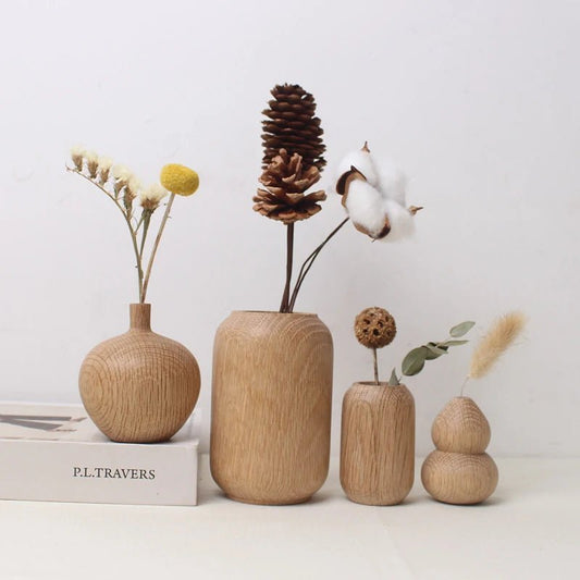 Elegant Wooden Decorative Vases for Home Decor - Volaia