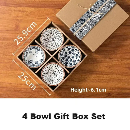 Hand - Painted Ceramic Noodle Bowls Set - Volaia