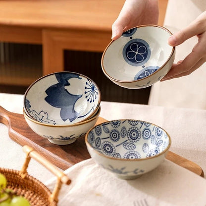 Hand - Painted Ceramic Noodle Bowls Set - Volaia