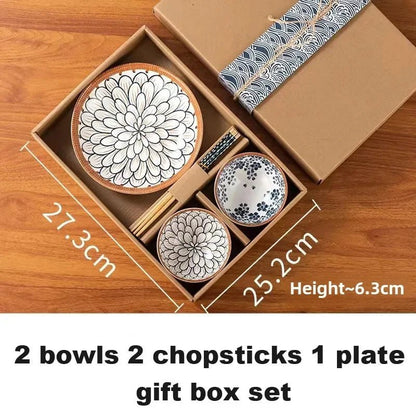 Hand - Painted Ceramic Noodle Bowls Set - Volaia
