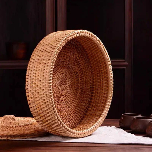 Handcrafted Rattan Storage Boxes with Lids - Volaia