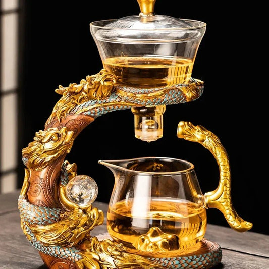 Heat - Resistant Glass Semi - Automatic Teaware Set - Volaia