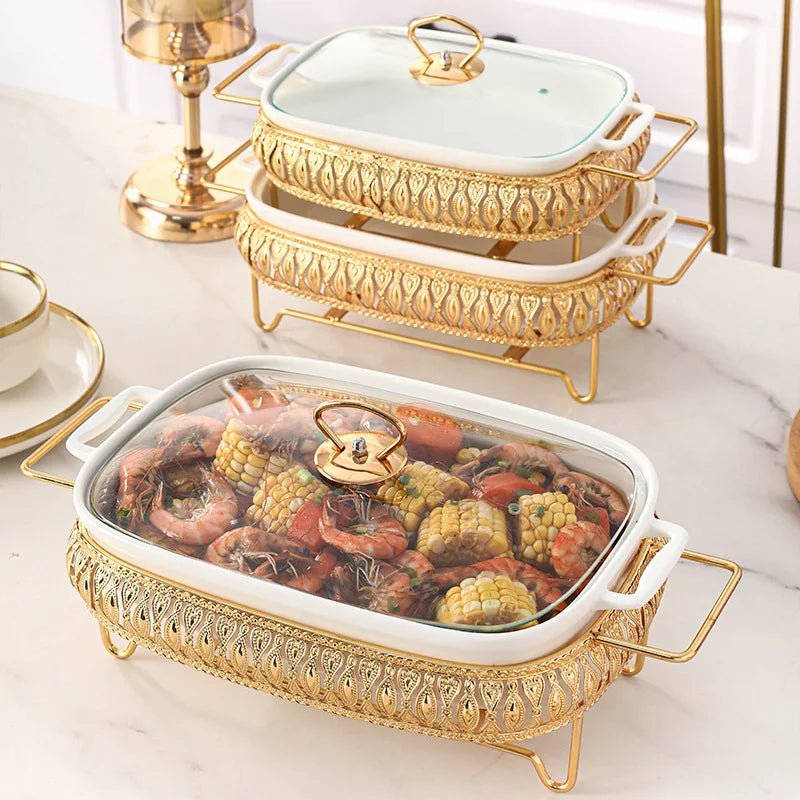 Luxury Nordic Ceramic Hot Pot Set with Lid & Candle Holder - Volaia