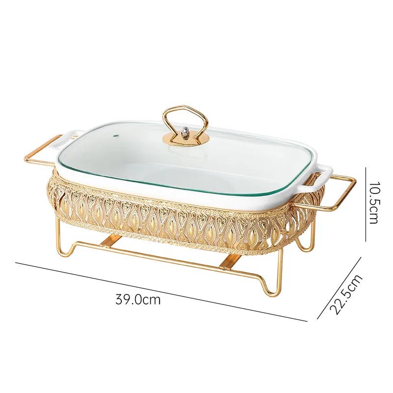 Luxury Nordic Ceramic Hot Pot Set with Lid & Candle Holder - Volaia