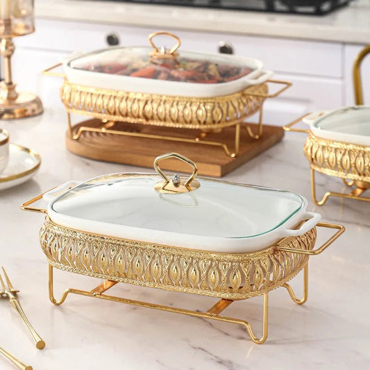 Luxury Nordic Ceramic Hot Pot Set with Lid & Candle Holder - Volaia