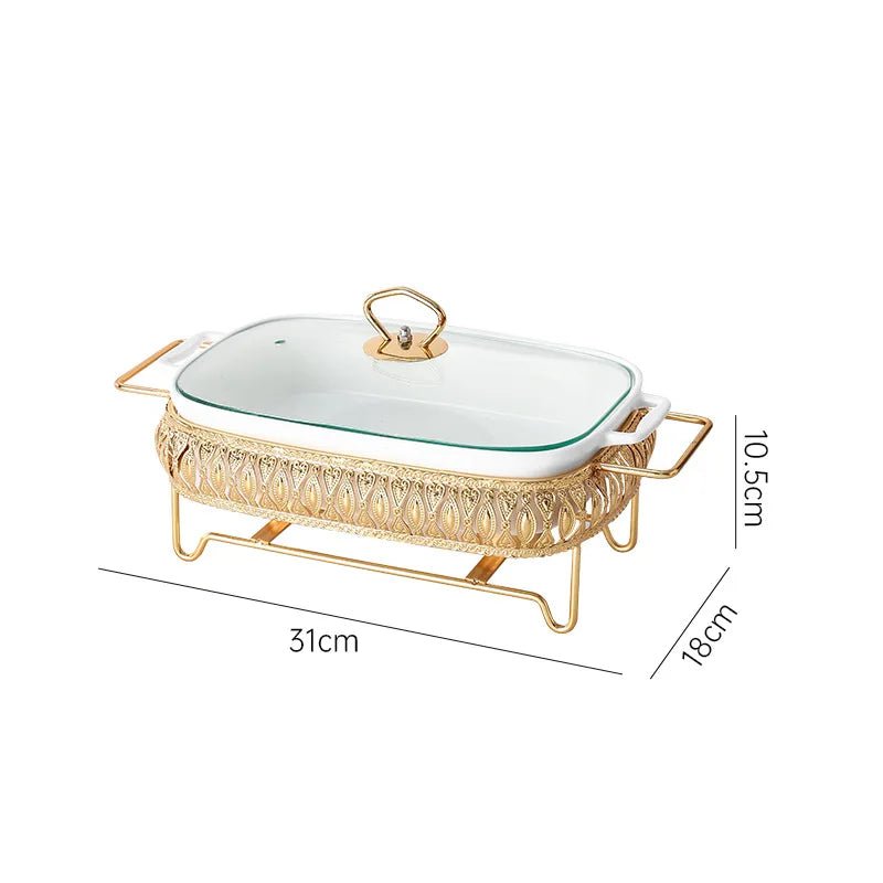 Luxury Nordic Ceramic Hot Pot Set with Lid & Candle Holder - Volaia