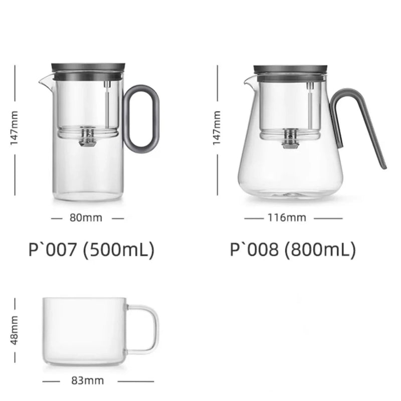 Magnetic Glass Teapot – High - End Tea Set - Volaia