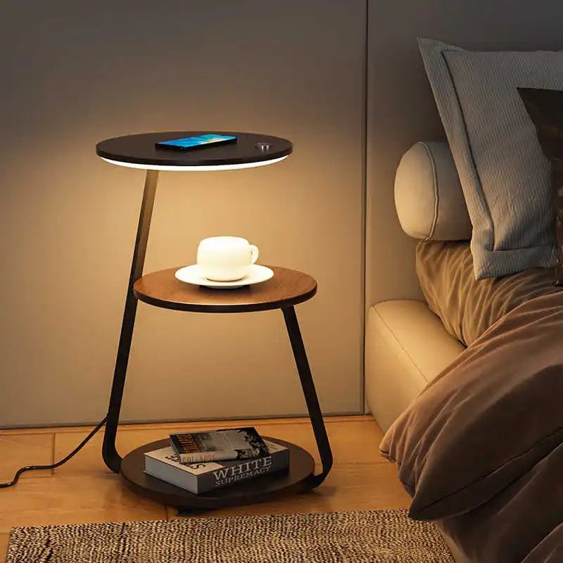 Modern LED Floor Lamp with Shelves - Stylish & Functional - Volaia