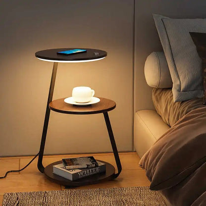 Modern LED Floor Lamp with Shelves - Stylish & Functional - Volaia