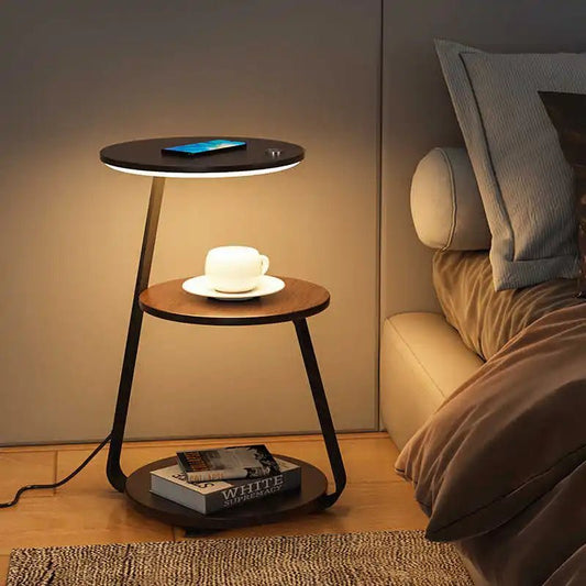 Modern LED Floor Lamp with Shelves - Stylish & Functional - Volaia