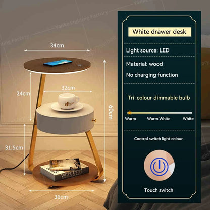 Modern LED Floor Lamp with Shelves - Stylish & Functional - Volaia
