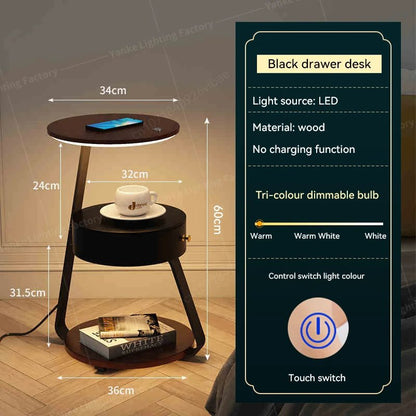 Modern LED Floor Lamp with Shelves - Stylish & Functional - Volaia