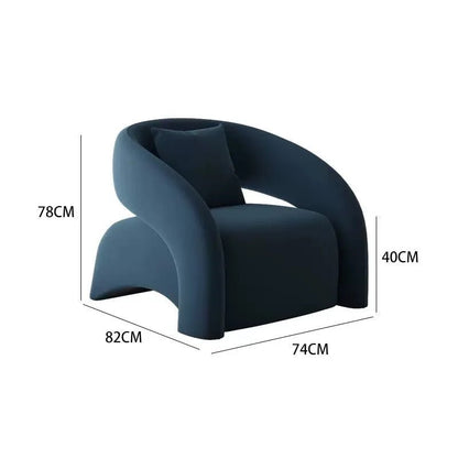 Modern Velvet Lazy Sofa Chair for Living Room - Volaia