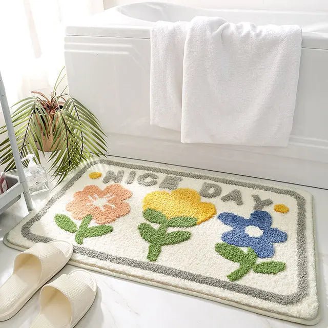 Non - Slip Suede Rug Soft and Safe Bathroom Mat - Volaia