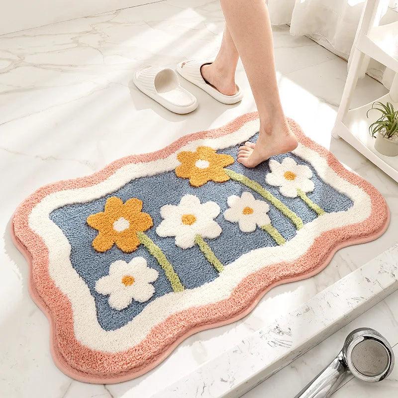 Non - Slip Suede Rug Soft and Safe Bathroom Mat - Volaia