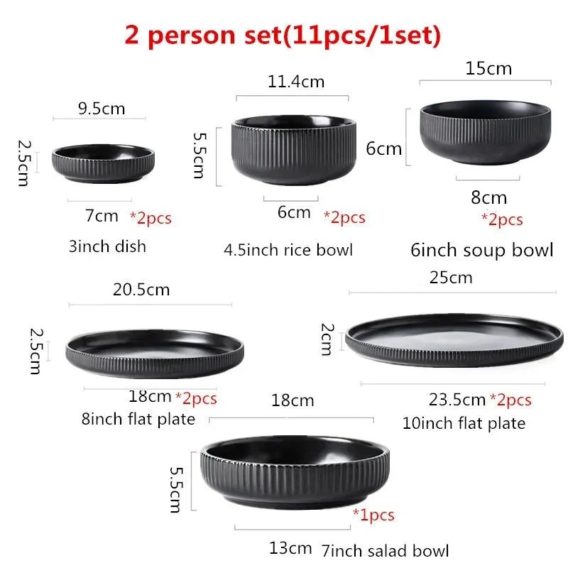 Nordic Matte Glazed Ceramic Dinnerware Set - Volaia