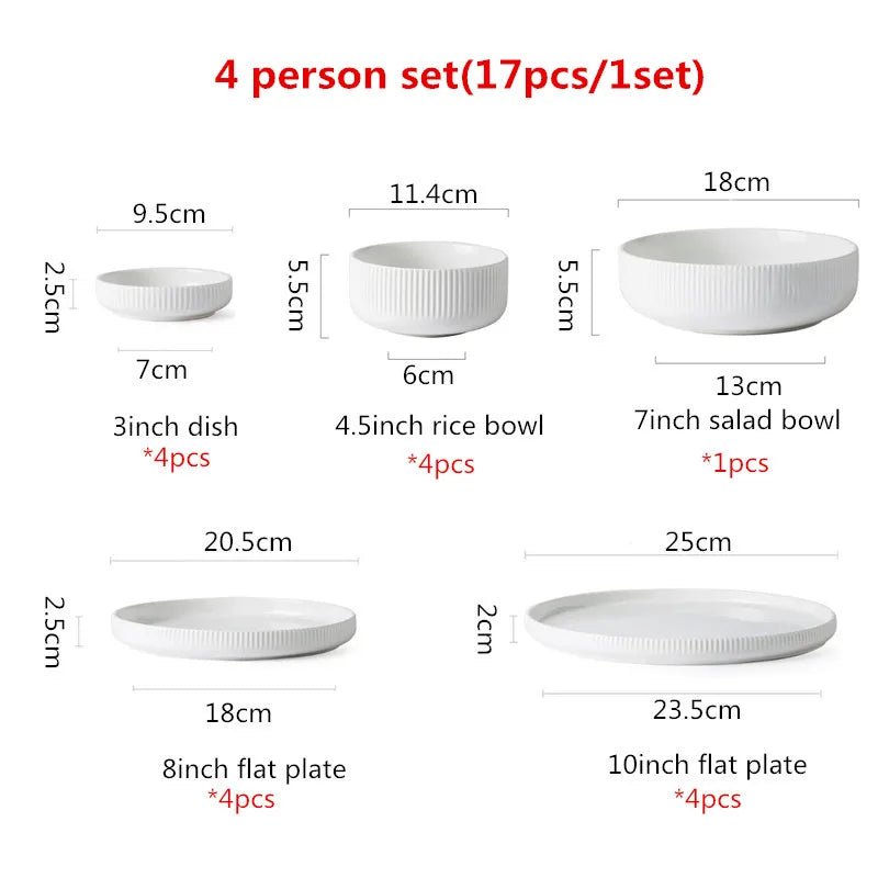 Nordic Matte Glazed Ceramic Dinnerware Set - Volaia