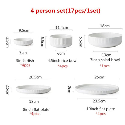 Nordic Matte Glazed Ceramic Dinnerware Set - Volaia