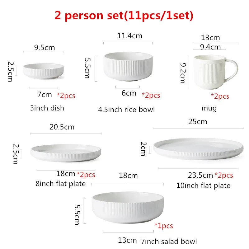 Nordic Matte Glazed Ceramic Dinnerware Set - Volaia