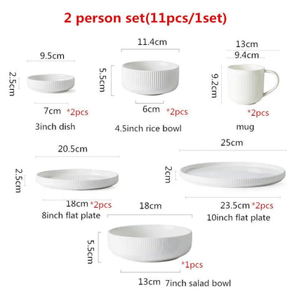 Nordic Matte Glazed Ceramic Dinnerware Set - Volaia
