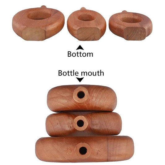 Nordic Solid Wood Donut Vase - Elegant Home Decor - Volaia
