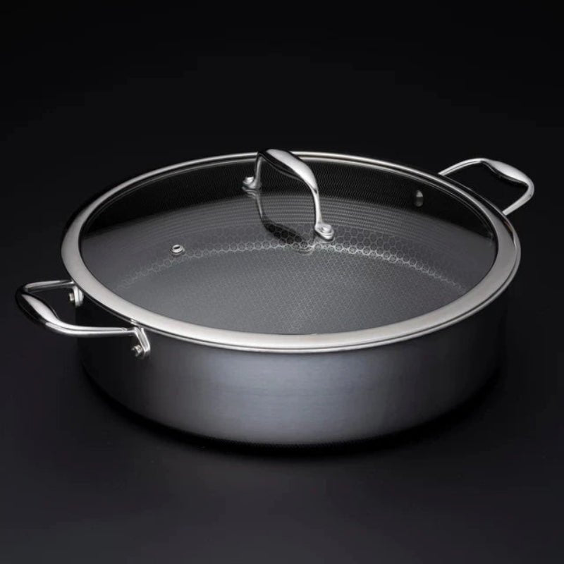 Piece HexClad Hybrid Cookware Set – Stainless Steel Honeycomb Wok & Kitchenware - Volaia
