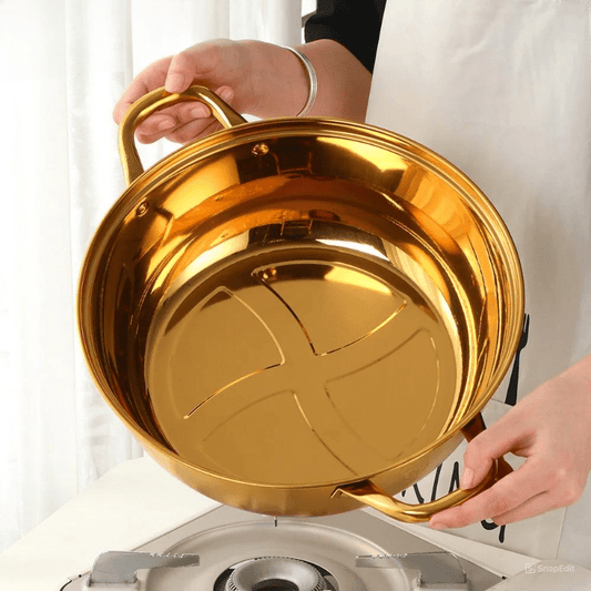 Premium 30CM Stainless Steel Hot Pot with Lid - Volaia