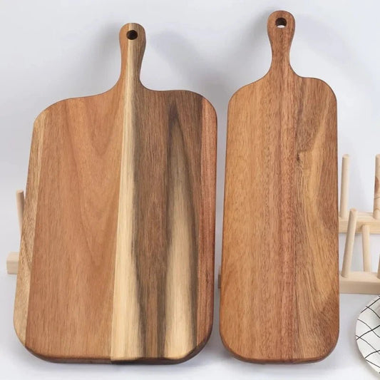 Premium Wooden Charcuterie and Cheese Board with Handle - Volaia