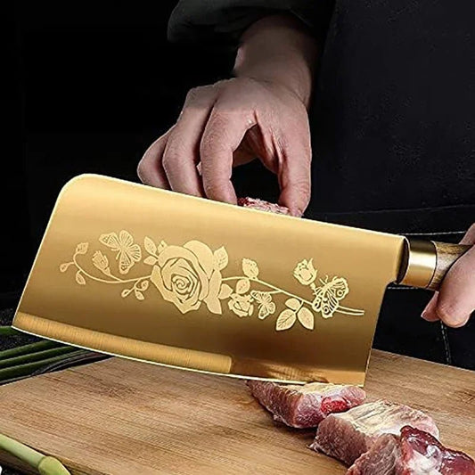 Rose Gold Titanium Chef's Knife Set - Premium Stainless Steel - Volaia